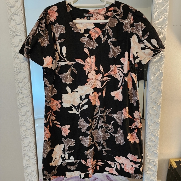 Nicole Miller Linnen Floral Dress Size XL - Picture 6 of 14